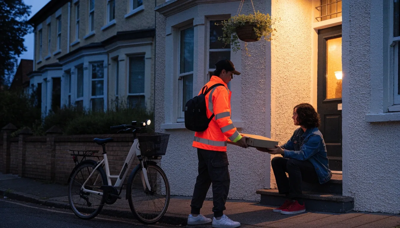 Evening pizza delivery to a Croydon home